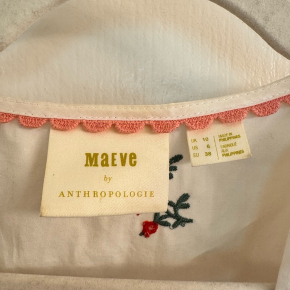 Anthropologie Cream Floral Button-Up Blouse - Picture 4 of 6